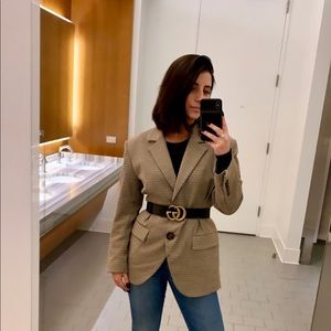 Zara Oversized Checked Blazer